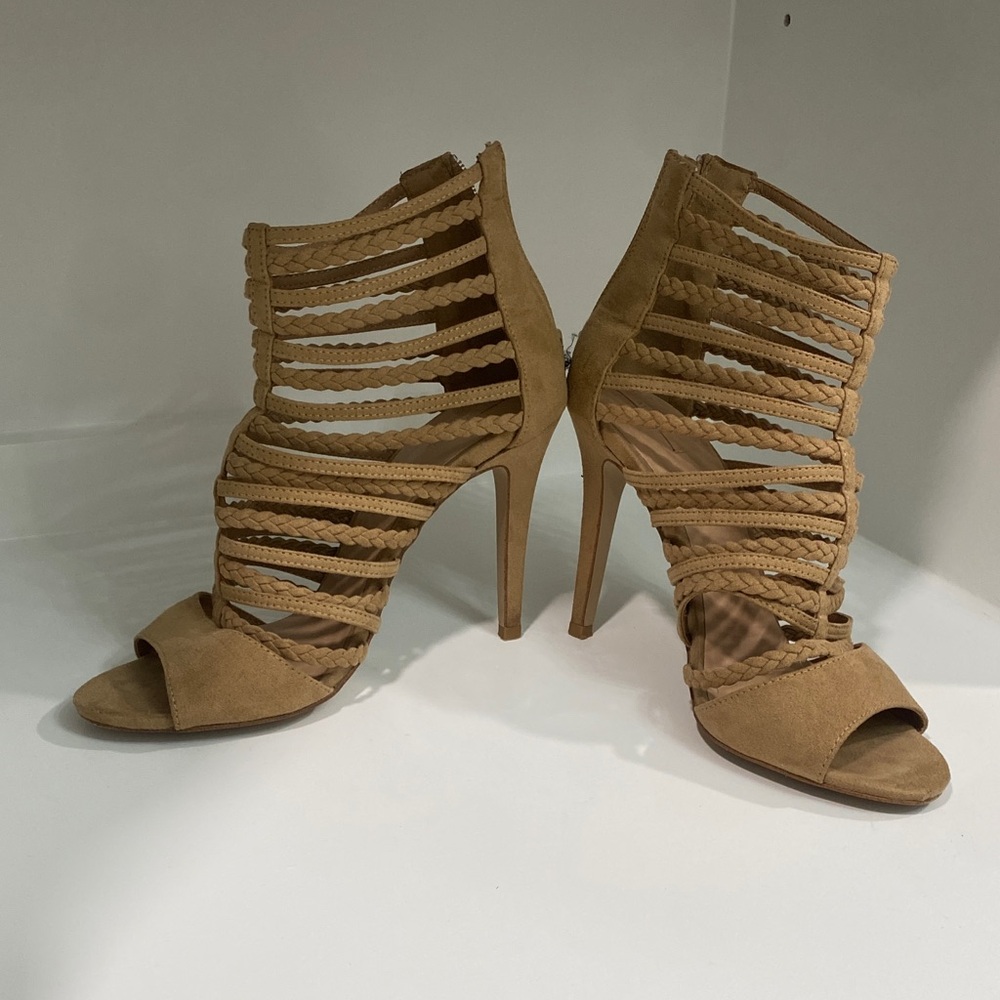 Aldo Tan Braided Strappy Heels